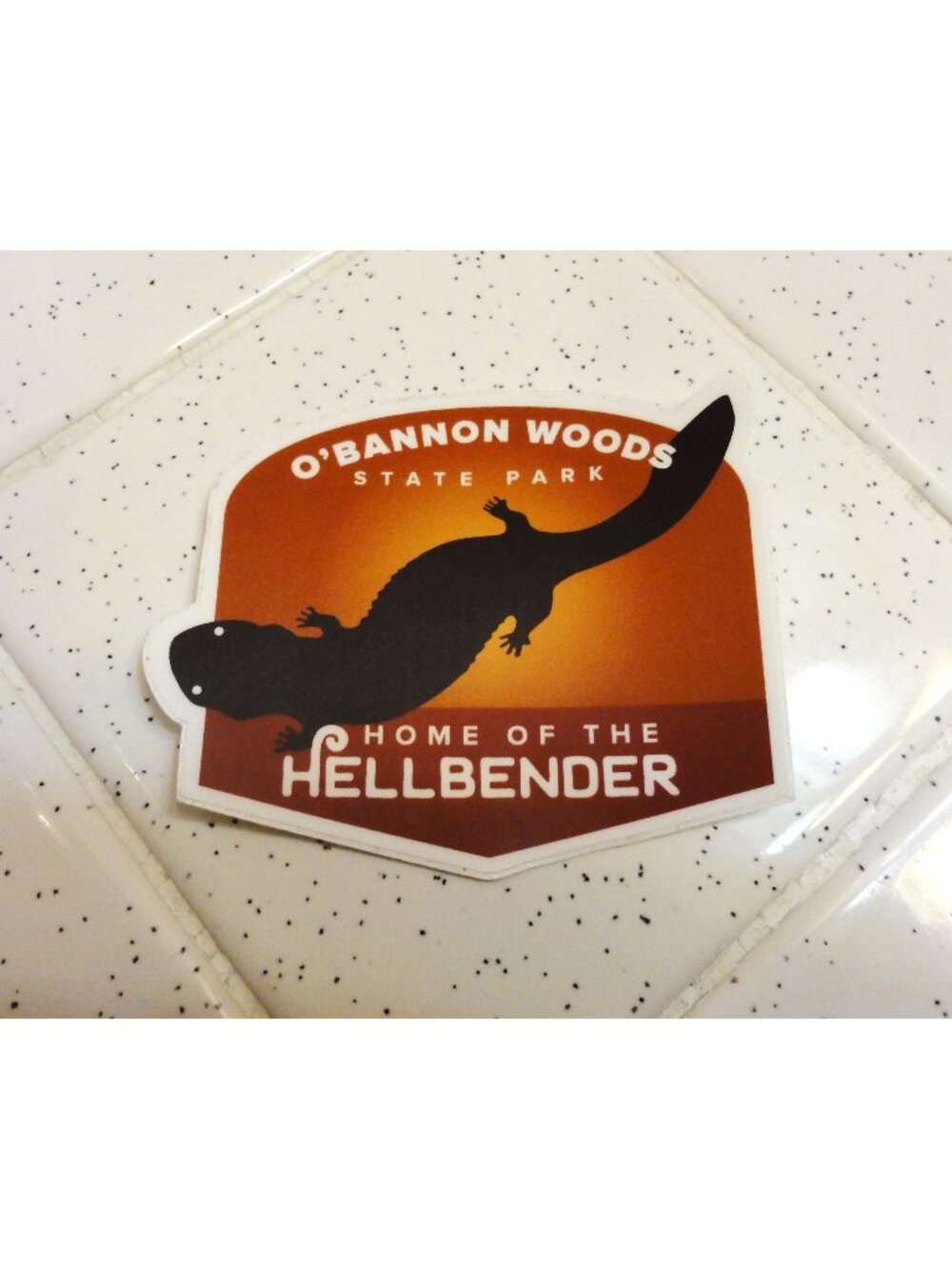 O'Bannon Woods State Park Sticker Home of the Hellbender Salamander decal